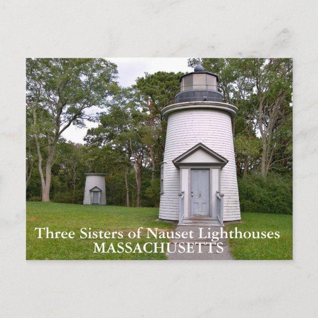 Three Sisters of Nauset Lighthouses Postcard (Front)