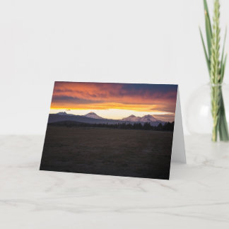 Three Sisters Sunset Greeting Card (Blank)