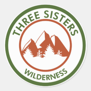 Three Sisters Wilderness Classic Round Sticker