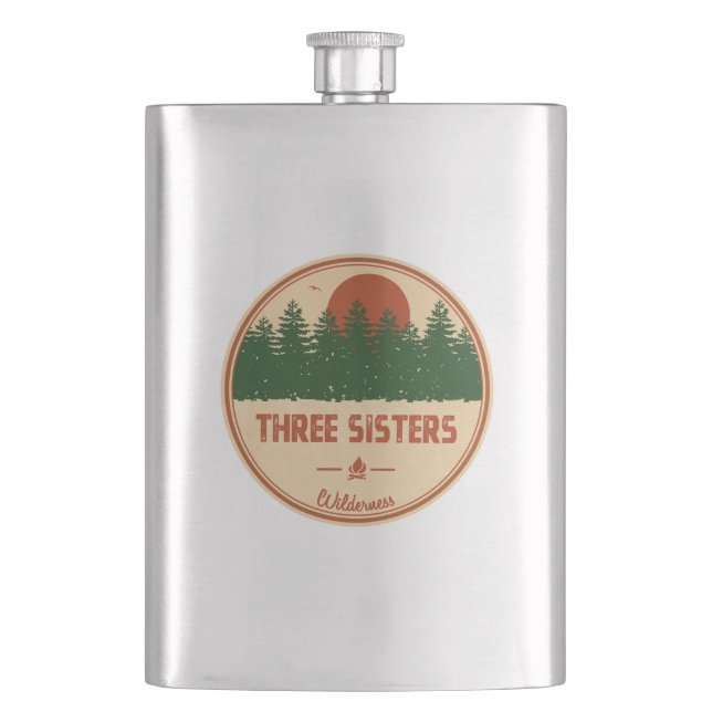 Three Sisters Wilderness Hip Flask (Front)