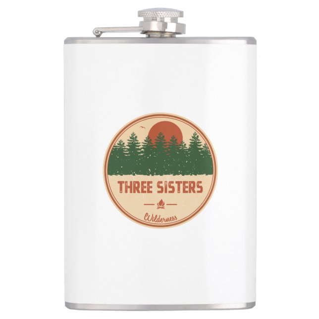 Three Sisters Wilderness Hip Flask (Front)