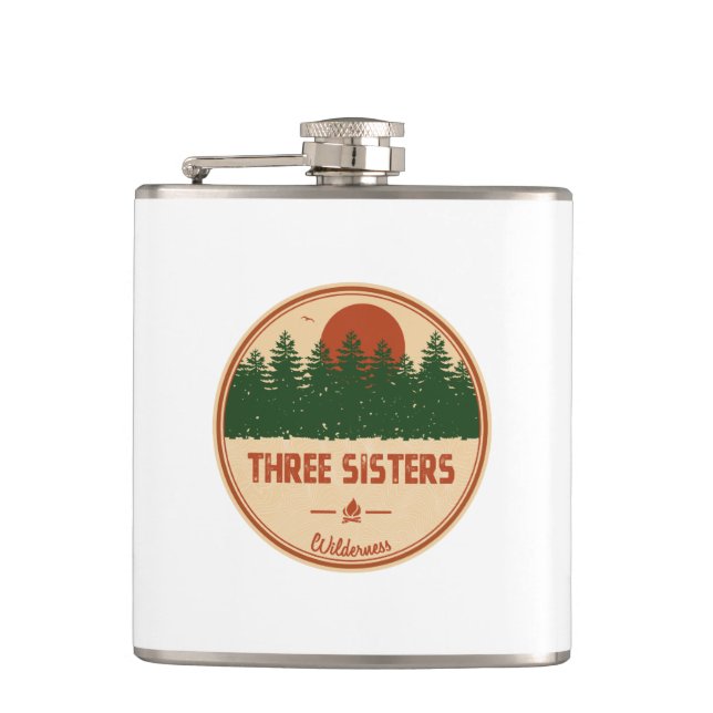 Three Sisters Wilderness Hip Flask (Front)