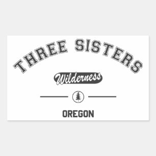 Three Sisters Wilderness Rectangular Sticker