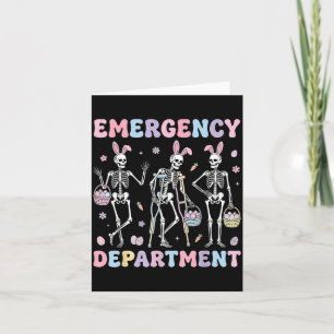 Three Skeletons Emergency Department Funny Easter Card