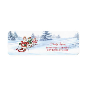 Three Skiing Ducks Return Address