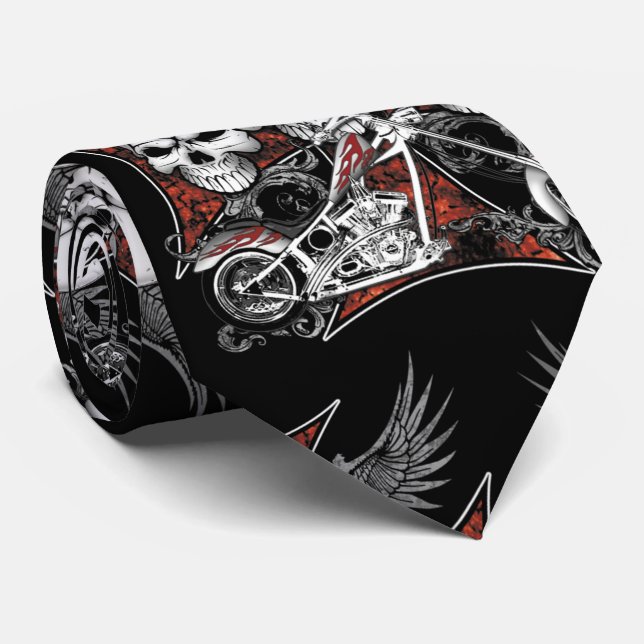 Three Skulls   Tie (Rolled)