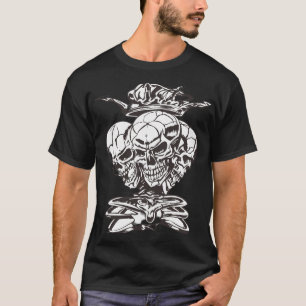 Three Skulls with Crown T-Shirt