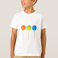 Three smiling lollipops