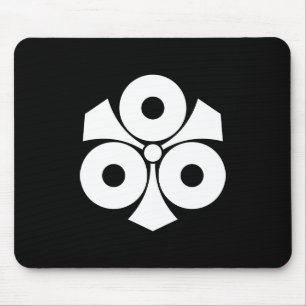 Three snake eyes with swords mouse mat