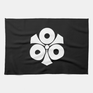 Three snake eyes with swords tea towel