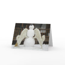 "Three Snowmen" Greeting Card