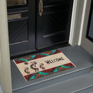 Three Southwest Kokopelli Doormat