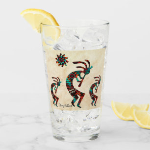 Three Southwest Kokopelli Glass
