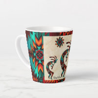 Three Southwest Kokopelli Latte Mug