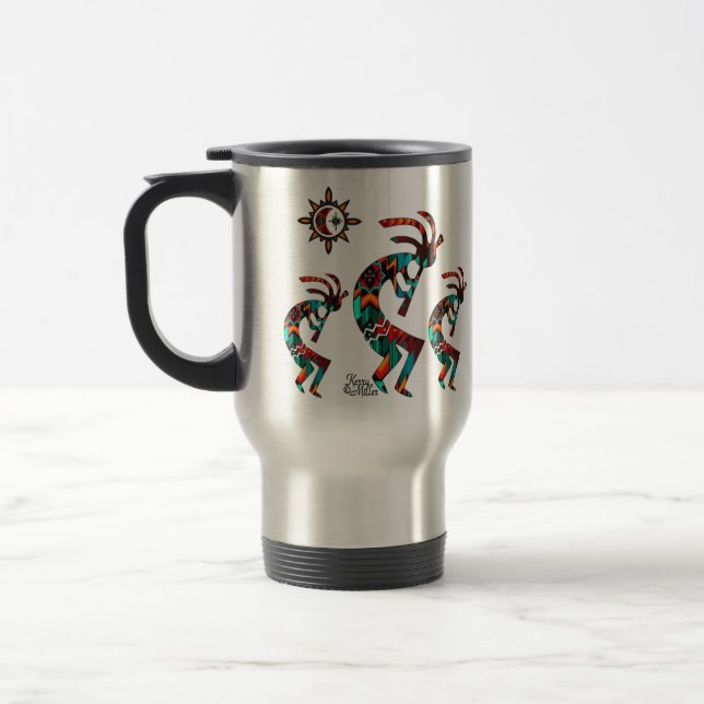 Three Southwest Kokopelli Travel Mug (Left)