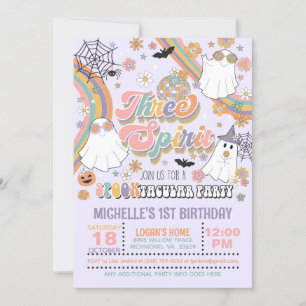 Three Spirit Birthday Invitation - Girl (Purple)