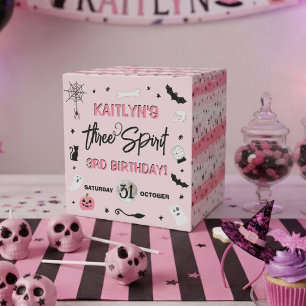 Three Spirit! Girls Halloween 3rd Birthday Party Favour Box