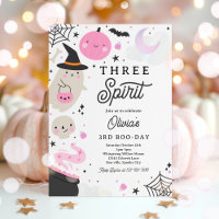 Three Spirit Halloween Ghost 3rd Birthday Party