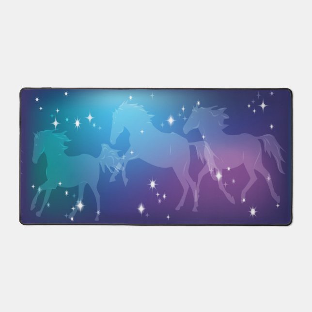 Three Spirit Horses Design Desk Mat (Front)