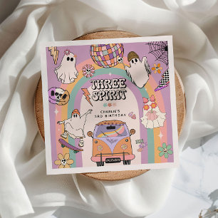 Three Spirit Retro Fun 3rd Birthday Party Napkin