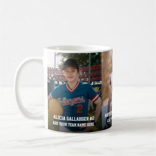 Three Sports Photos   Personalised Photo Magnet Coffee Mug