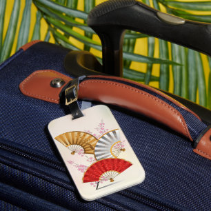 Three spring fans luggage tag