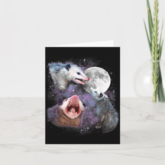 Three Ssums Moon 3 Osums Dead Moon Weird Cursed Me Card (Front)