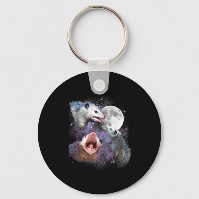 Three Ssums Moon 3 Osums Dead Moon Weird Cursed Me Key Ring (Front)