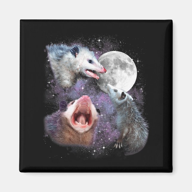 Three Ssums Moon 3 Osums Dead Moon Weird Cursed Me Magnet (Front)