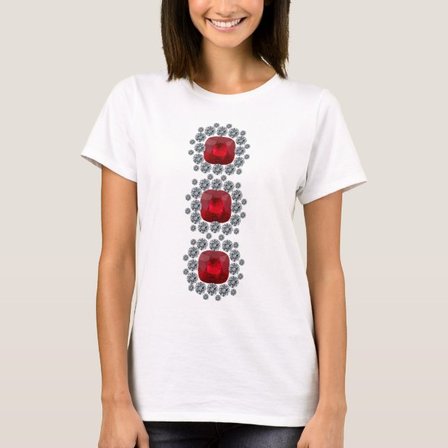 Three Stacked Rubies T-Shirt (Front)