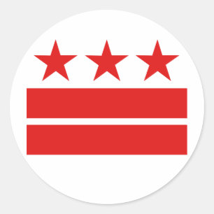 Three Stars 2 Bars Classic Round Sticker