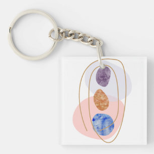 Three Stones Key Ring