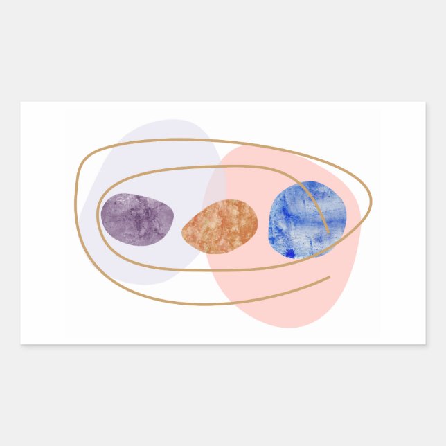 Three Stones Rectangular Sticker (Front)