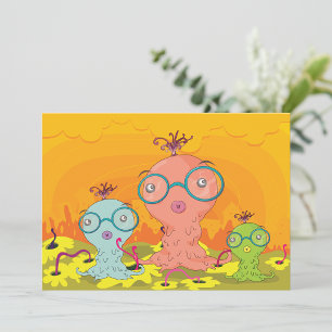 Three Strange Creatures Invitations