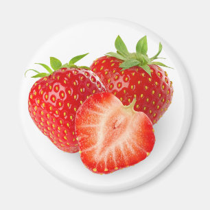 Three strawberries magnet