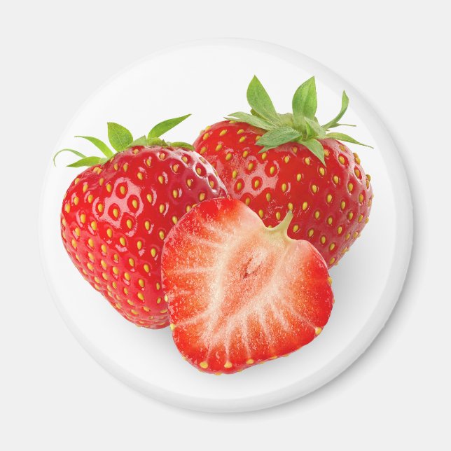 Three strawberries magnet (Front)