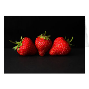 Three Strawberries On Black gccnm