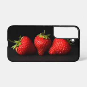 Three Strawberries On Black sgcnm Samsung Galaxy Case