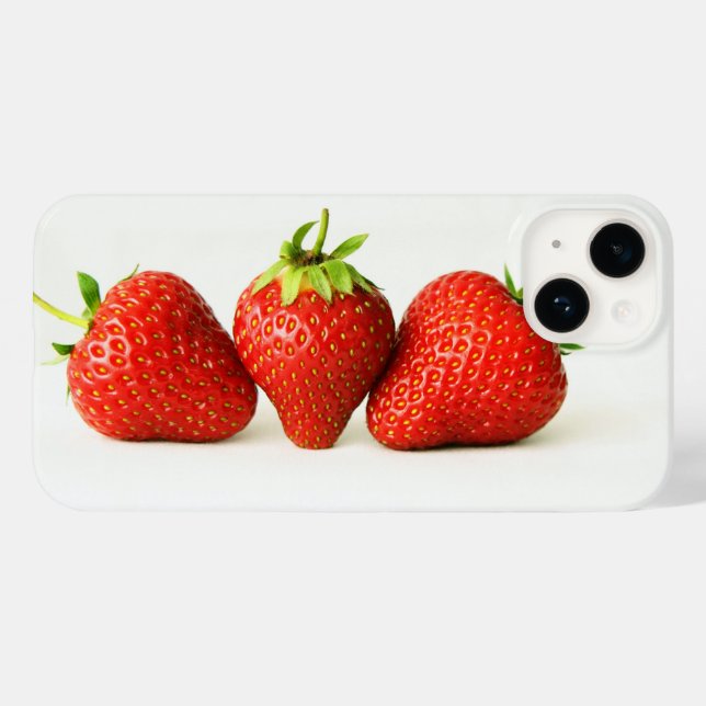 Three Strawberries On White iphcnm Case-Mate iPhone Case (Back (Horizontal))