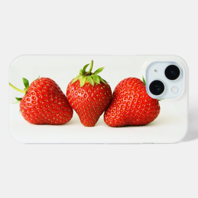 Three Strawberries On White iphcnm Case-Mate iPhone Case (Back (Horizontal))