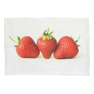 Three Strawberries On White pccnm Pillowcase