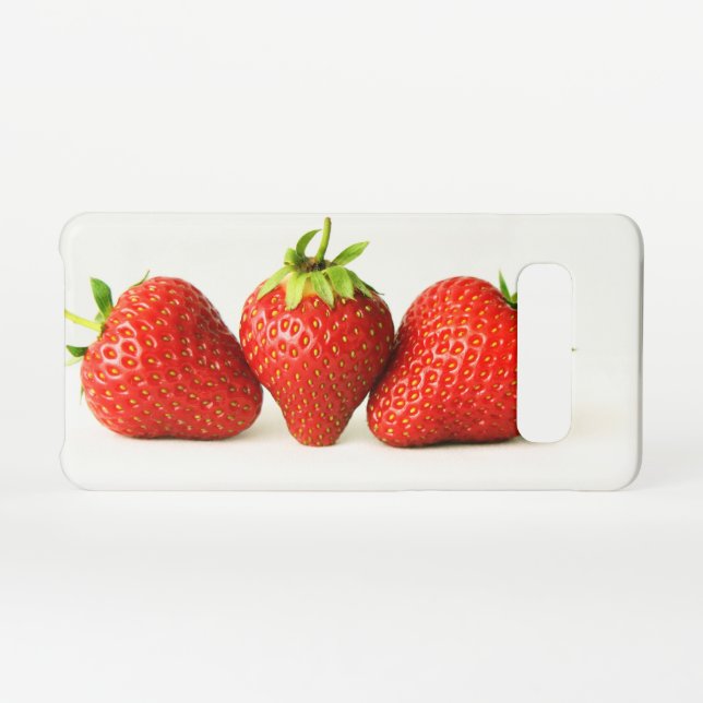 Three Strawberries On White sgm Samsung Galaxy Case (Back Horizontal)