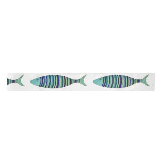 Three Striped Fish Satin Ribbon