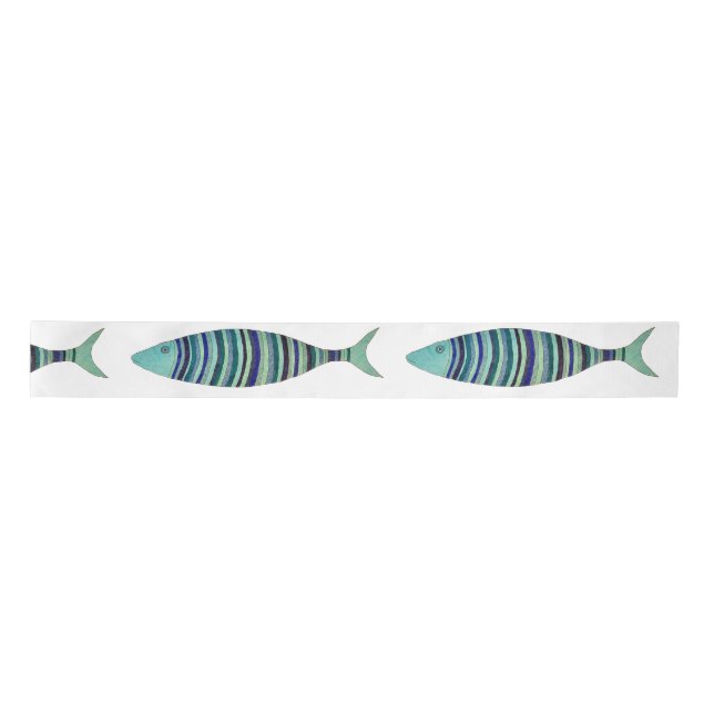 Three Striped Fish  Satin Ribbon (Front)