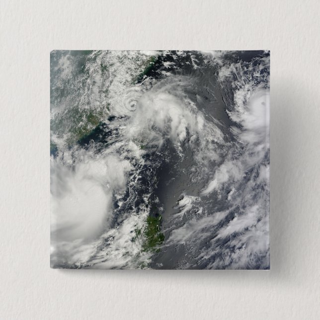 Three strong storms 15 cm square badge (Front)