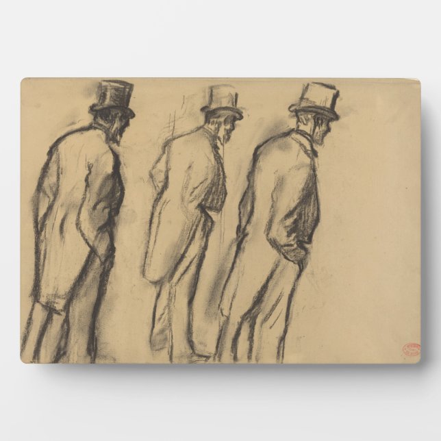Three Studies of Ludovic Halevy Standing Plaque (Front)