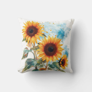 Three Sunflowers Cushion