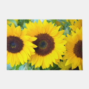 Three sunflowers doormat