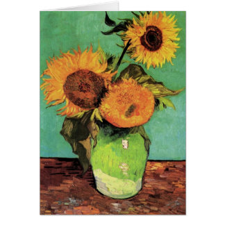 Three Sunflowers in a Vase by Vincent van Gogh