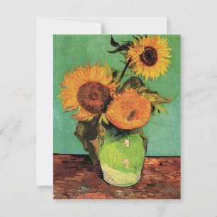 Three Sunflowers in a Vase by Vincent van Gogh